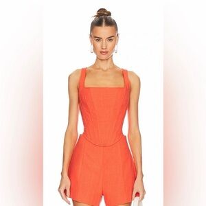 NWOT Aureta (Anthro) Orange Corset Top